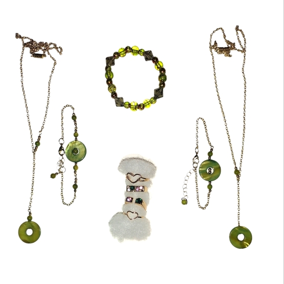 2 Necklaces 3 Bracelets 4 Rings Jewelry Set - Picture 1 of 1